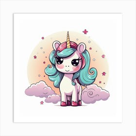 Cute Unicorn 746 Art Print