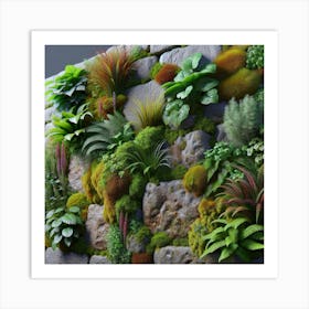 Moss Wall 1 Art Print