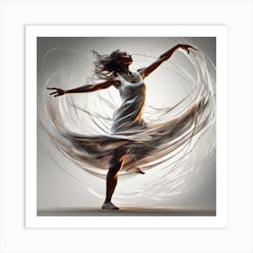 Dancer In White Dress 1 Art Print