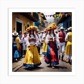 Colombia Street Dancers Art Print