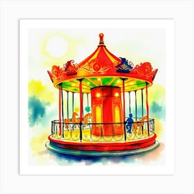 Carousel Art Print