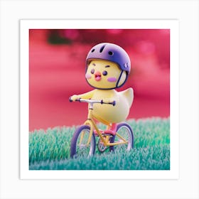 A 3d Render Of A Cute Yellow Chick Ridin Vgsarjl8r3aqgoxlq8f9aq Gmt4bz22s0um6z Npxddhq Art Print