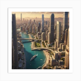 Futuristic Cityscape Art Print