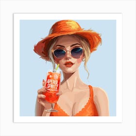 Aperol Spritz Orange - Aperol, Spritz, Aperol spritz, Cocktail, Orange, Drink 30 Art Print