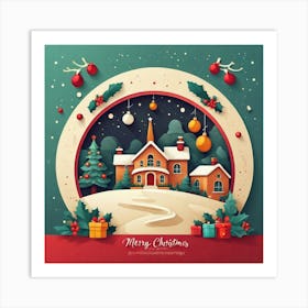 Christmas Village 2 Art Print