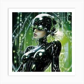 Cybernetic Woman Art Print