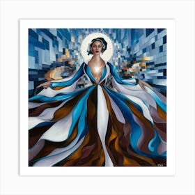 'The Woman In Blue' Art Print