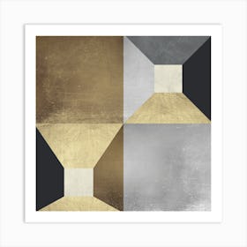 Golden geometry 4 Art Print