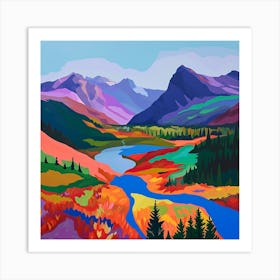 Colourful Abstract Jasper National Park Canada 5 Art Print