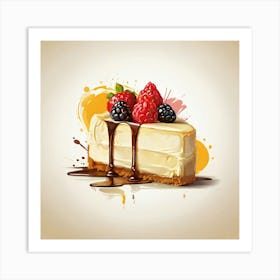 Slice Of Cheesecake Art Print