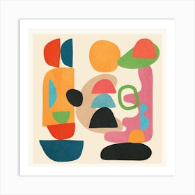 Minimal Abstract Shapes Art 5 Art Print