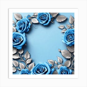 Blue Roses 23 Art Print