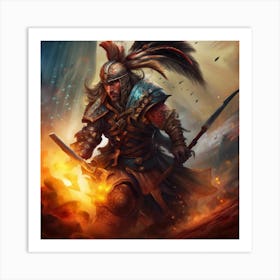 Warrior With A Sword Art Print