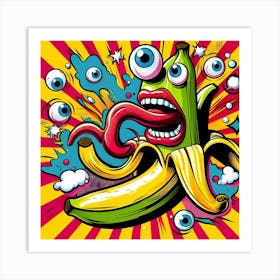 Banana Monster Art Print