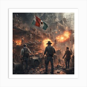Mexican Flag 20 Art Print