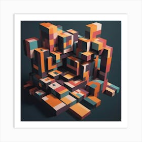 Cubic art Art Print