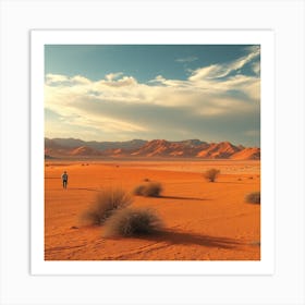 Desert Landscape - Desert Stock Videos & Royalty-Free Footage Art Print