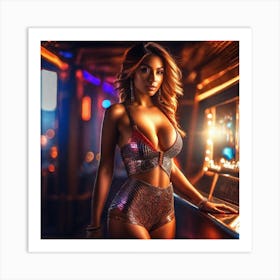 Sexy Woman In Lingerie Art Print