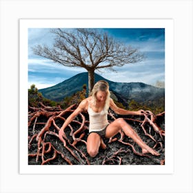 Woman With Roots 003 Art Print