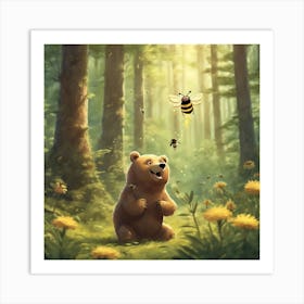 Bear In The Woods Art Print