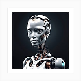 Futuristic Female Robot 12 Art Print