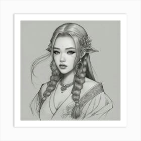 Elven Girl Art Print