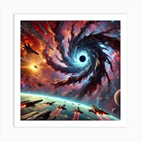 Black Hole Devourer Singularity Scene Art Print