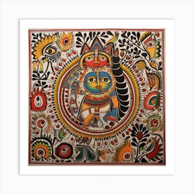 Satya Madhubani Painting Indian Traditional Style Art Print