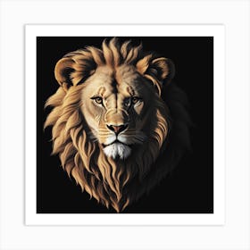 Lion Head Art Print