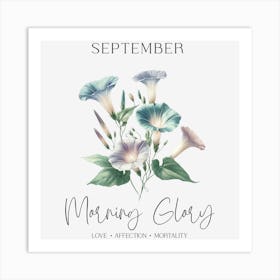 Morningglory September Birthday Art Print