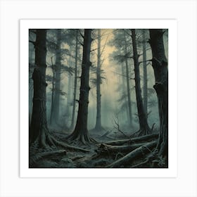 Foggy Forest 2 Art Print