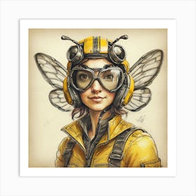 Bee Girl 5 Art Print