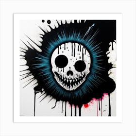 Skull Splatter 3 Art Print