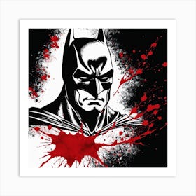 Batman Portrait Ink Painting (25) Art Print