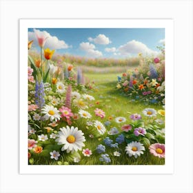 Field Of Flowers Art Print