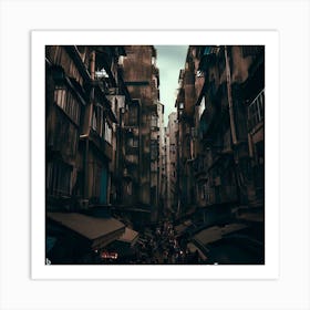 Hong Kong Street Scene Art Print