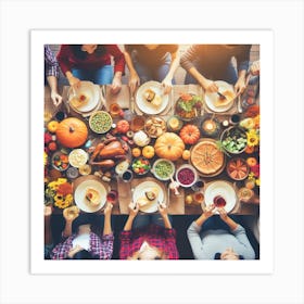 Thanksgiving Dinner 10 Art Print