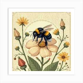 William Morris Bee Vintage Art Print (8) Art Print