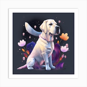 White Labrador Retriever Art Print