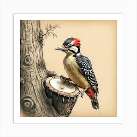 Woodpecker 5 Art Print