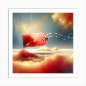 Red Tag In The Sky Art Print