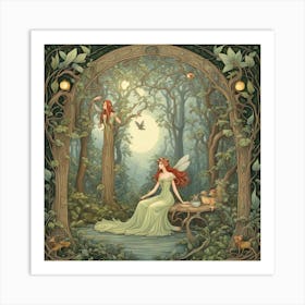 Fairy In The Woods Art Print