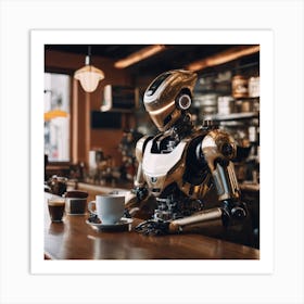 Futuristic Robo 0 Art Print