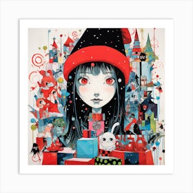Christmas Girl 1 Art Print