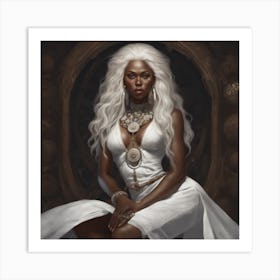 White Woman Art Print