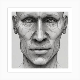 Man'S Face 3 Art Print