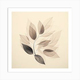 Abstract Leaves Art Print