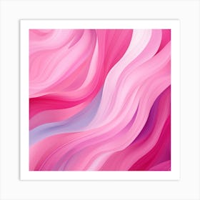 Abstract Pink Wavy Background Art Print