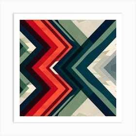 Abstract Chevrons Art Print