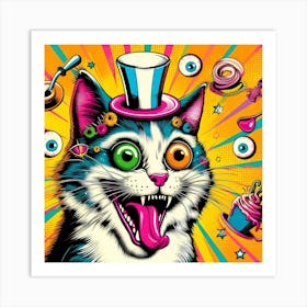 Pop Cat 21 Art Print